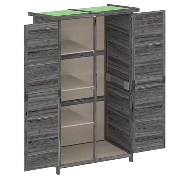 vidaXL Trädgårdsbod grå 83x57x140 cm massiv furu Grå