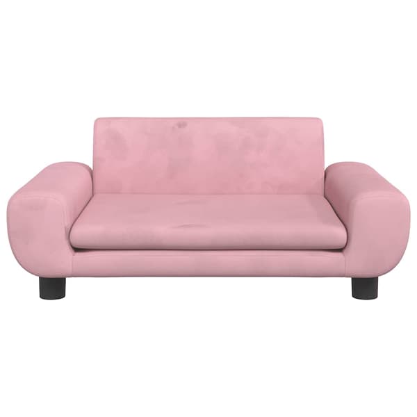 vidaXL Barnsoffa rosa 70x45x33 cm sammet Rosa