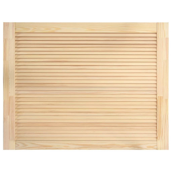 vidaXL Skåpluckor lamelldesign 4 st 39,5x59,4 cm massiv furu Brun