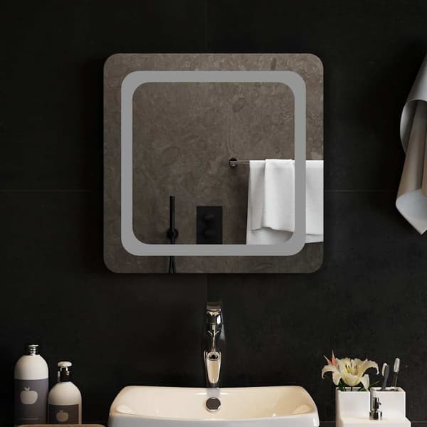 vidaXL Badrumsspegel LED 50x50 cm Transparent