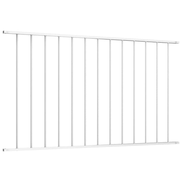 vidaXL Staketpanel Woerden pulverlackerad stål 163x100 cm vit Vit