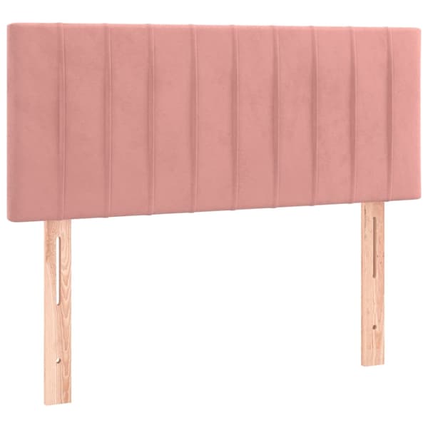 vidaXL Ramsäng med madrass rosa 90x200 cm sammet Rosa