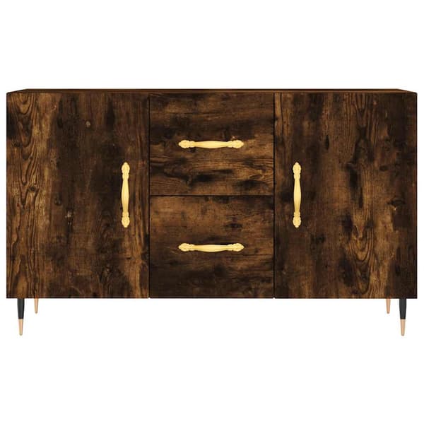 vidaXL Byrå rökfärgad ek 100x36x60 cm konstruerat trä Brun