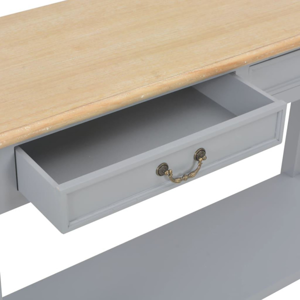 vidaXL Avlastningsbord grå 110x35x80 cm trä grå