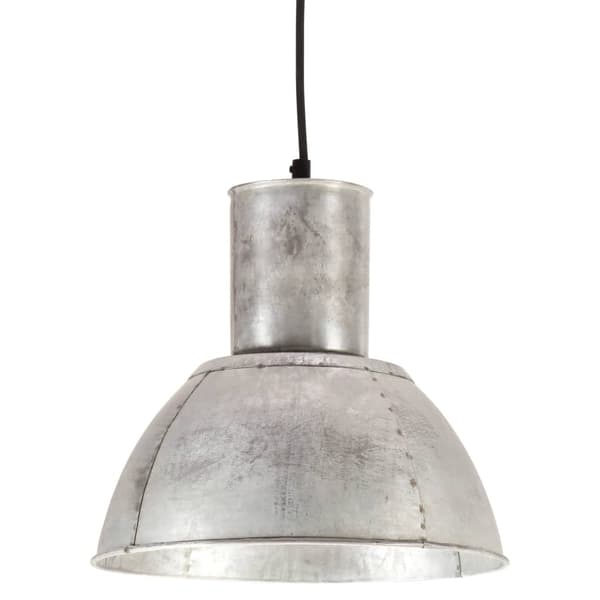vidaXL Hänglampa 25 W silver rund 28,5 cm E27 Silver