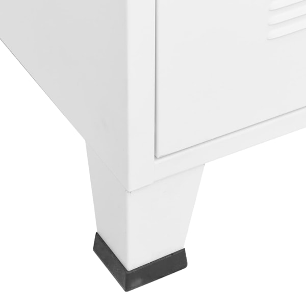 vidaXL Industriell tv-bänk vit 105x35x42 cm metall Vit
