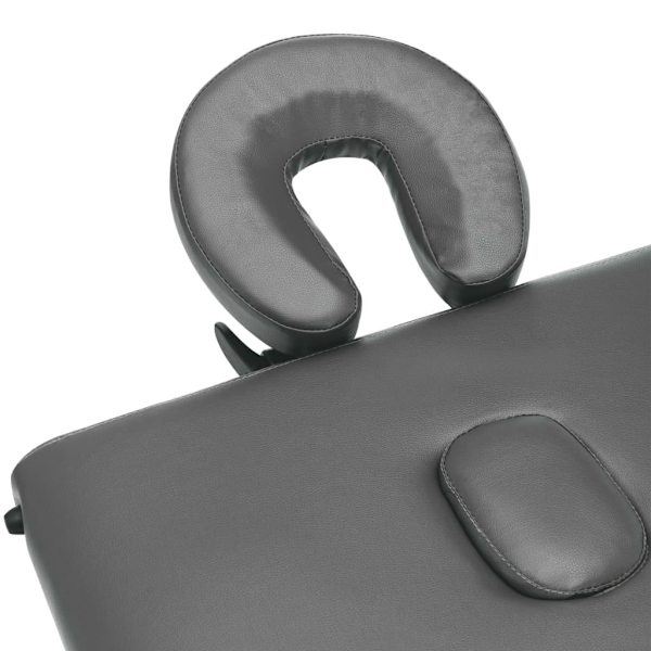 vidaXL Massagebänk med 2 zoner aluminiumram antracit 186x68 cm Antracit