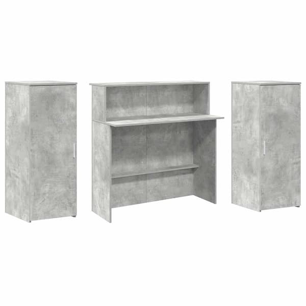 vidaXL Receptionsdisk betonggrå 180x50x103,5 cm konstruerat trä Grå