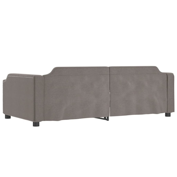 vidaXL Dagbädd utdragbar taupe 90x200 cm tyg Taupe
