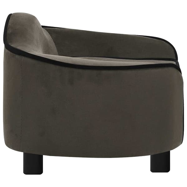 vidaXL Hundsoffa Mörkgrå 67x47x36 cm plysch grå