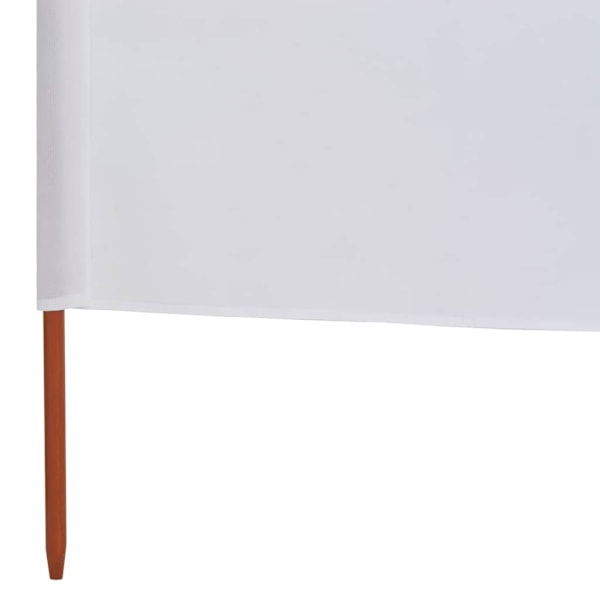vidaXL Vindskydd 6 paneler tyg 800x120 cm sandvit Vit
