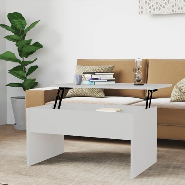 vidaXL Soffbord vit 80x50,5x41,5 cm konstruerat trä Vit