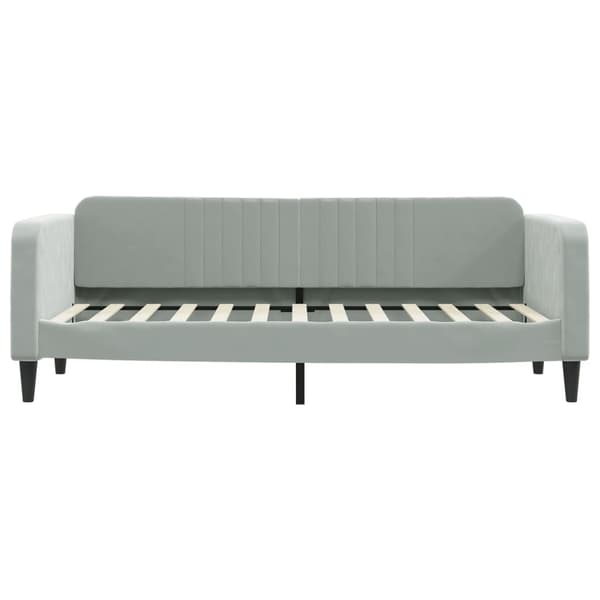 vidaXL Dagbädd utdragbar ljusgrå 80x200 cm sammet Grå