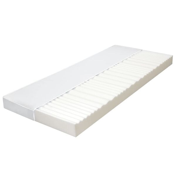 vidaXL Madrass 80x200 cm 7 zoner PU-skum 10 cm H2 H3 Vit