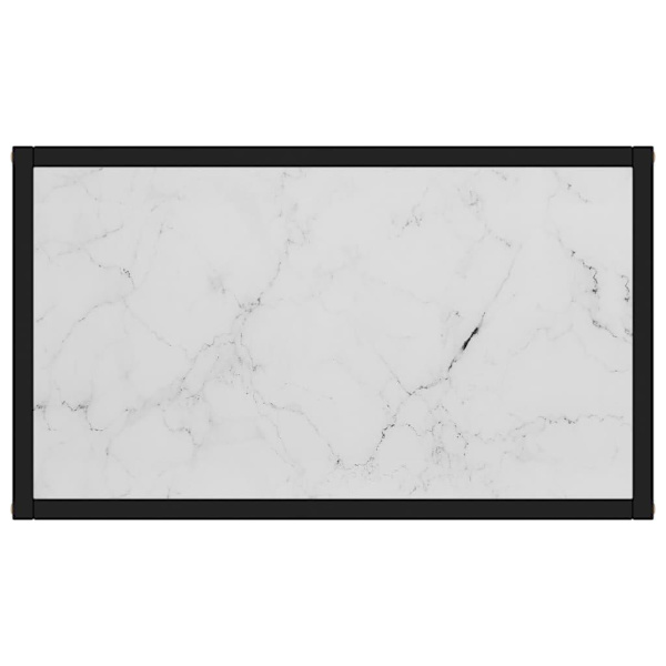 vidaXL Konsolbord vit 60x35x75 cm härdat glas Vit