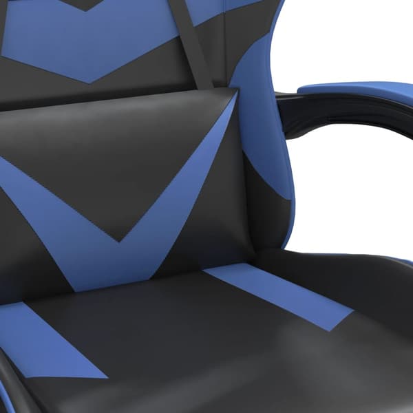 vidaXL Gamingstol svart och blå konstläder Blå