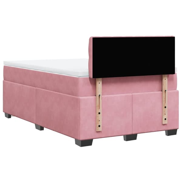 vidaXL Ramsäng med madrass rosa 120x190 cm sammet Rosa