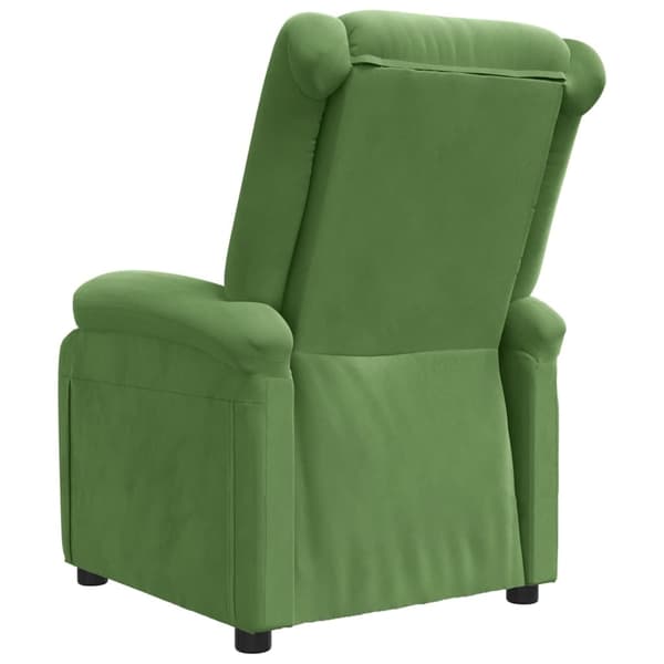 vidaXL Reclinerfåtölj ljusgrön sammet Grön