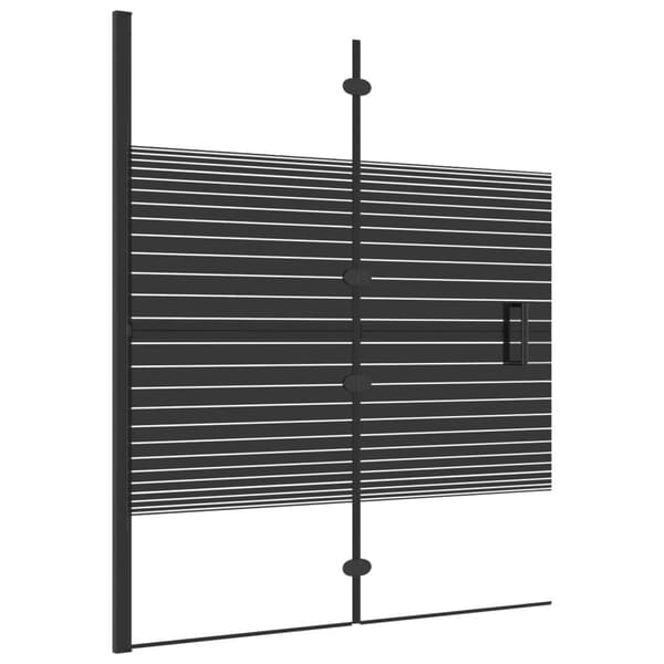 vidaXL Duschvägg fällbar ESG 120x140 cm svart