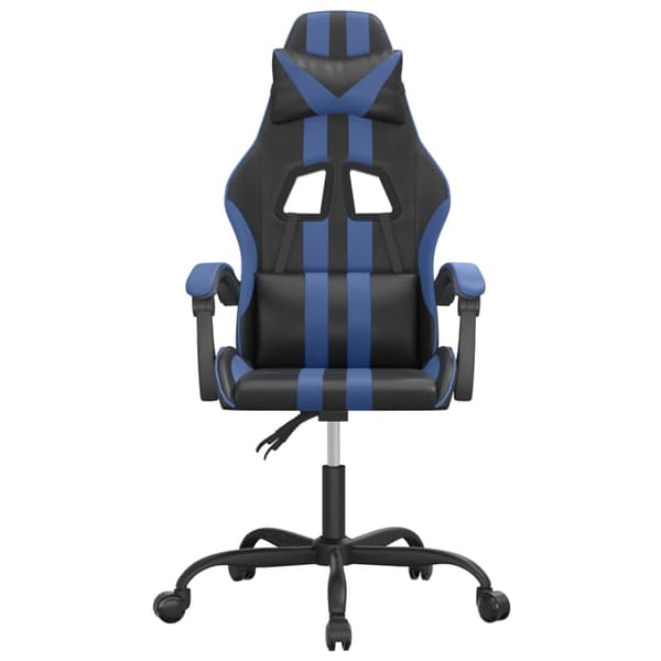 vidaXL Gamingstol svart och blå konstläder Blå