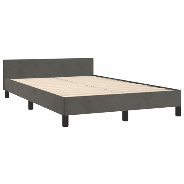 vidaXL Sängram utan madrass mörkgrå 120x200 cm sammet Grå