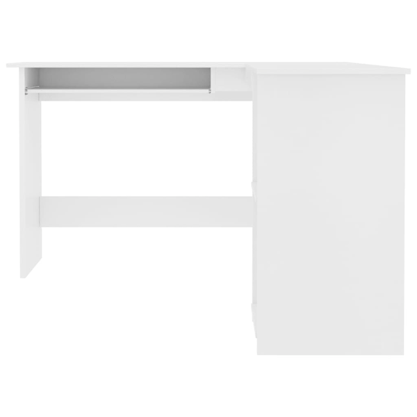 vidaXL Skrivbord L-format vit 120x140x75 cm konstruerat trä Vit