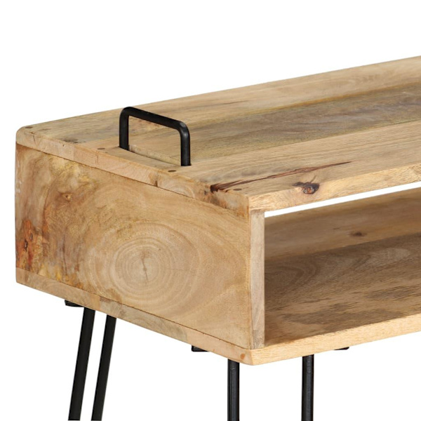 vidaXL Avlastningsbord mangoträ 115x35x76 cm Brun
