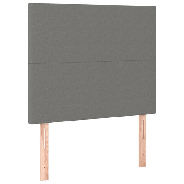 vidaXL Ramsäng med madrass mörkgrå 90x200 cm tyg Grå