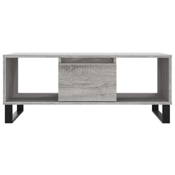 vidaXL Soffbord grå sonoma 90x50x36,5 cm konstruerat trä Grå