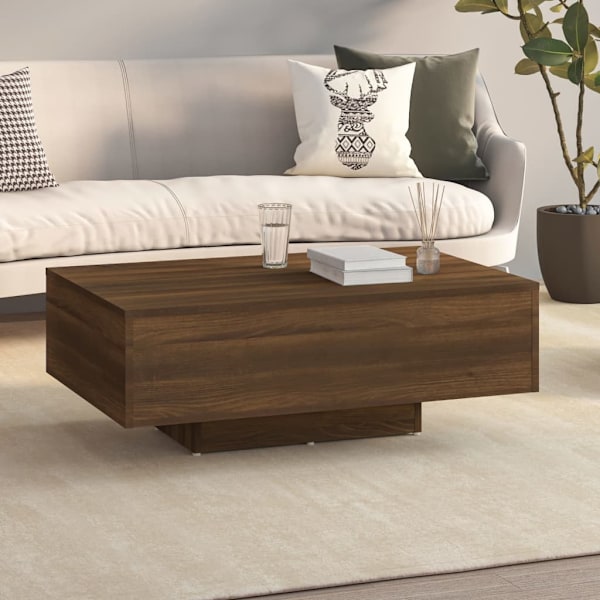 vidaXL Soffbord brun ek 85x55x31 cm konstruerat trä Brun