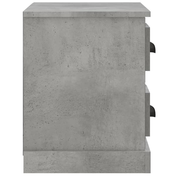 vidaXL Sängbord betonggrå 60x35,5x45 cm Grå