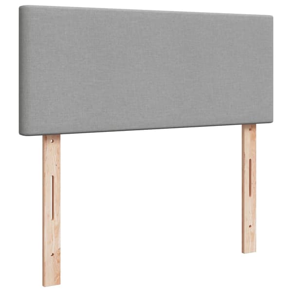 vidaXL Ramsäng med madrass ljusgrå 120x200 cm tyg Grå