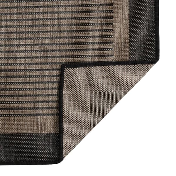 vidaXL Utomhusmatta plattvävd 80x150 cm mörkbrun Brun
