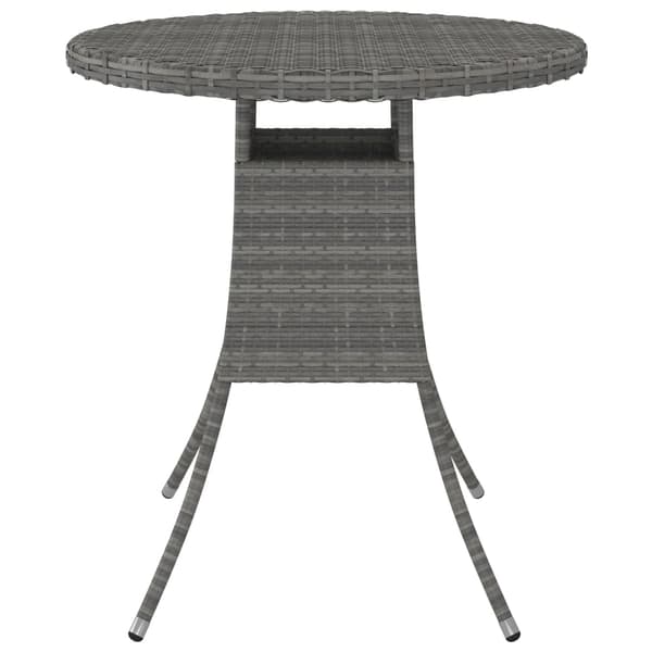 vidaXL Trädgårdsbord grå 70x70x73 cm konstrotting grå