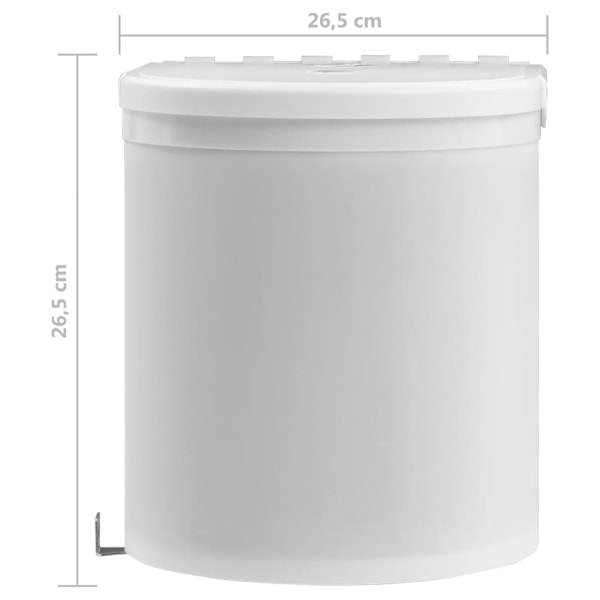 vidaXL Inbyggd sophink plast 8 L Vit
