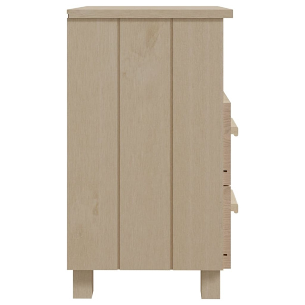 vidaXL Sängbord HAMAR 2 st honungsbrun 40x35x62 cm massivt trä Brun