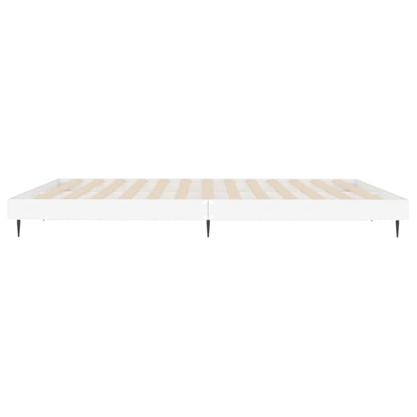 vidaXL Sängram vit 120x200 cm konstruerat trä Vit