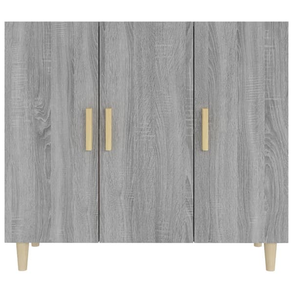 vidaXL Skänk grå sonoma 90x34x80 cm konstruerat trä Grå