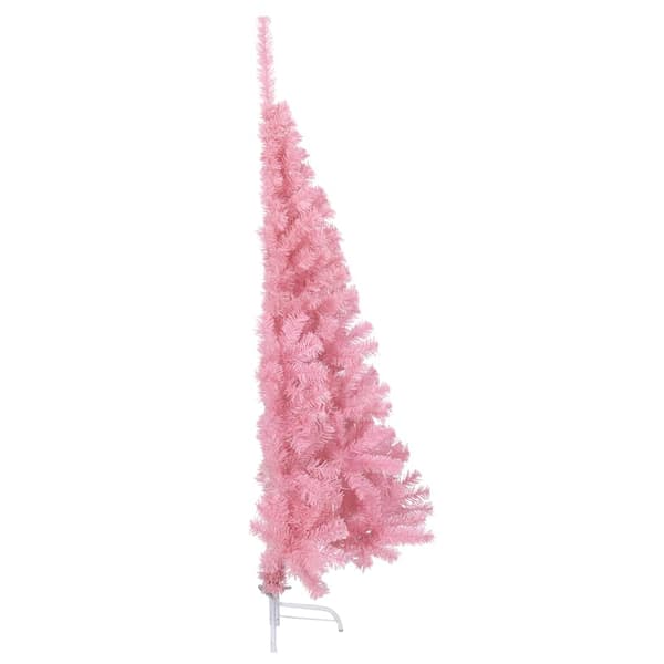 vidaXL Halv plastgran med stativ rosa 150 cm PVC Rosa