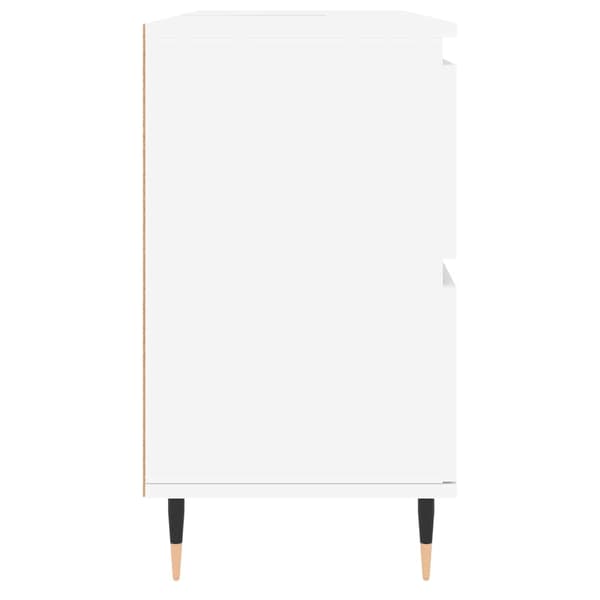 vidaXL Badrumsskåp vit 80x33x60 cm konstruerat trä Vit