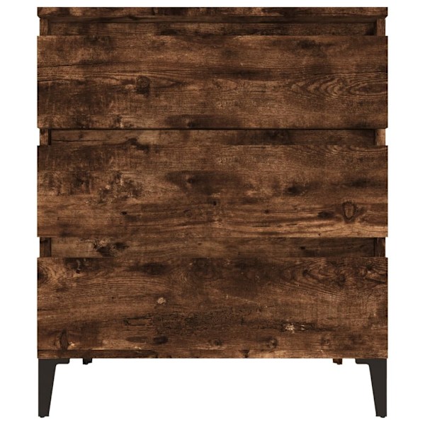 vidaXL Byrå rökfärgad ek 60x35x70 cm konstruerat trä Brun