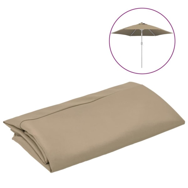 vidaXL Reservtyg för parasoll taupe 300 cm Taupe