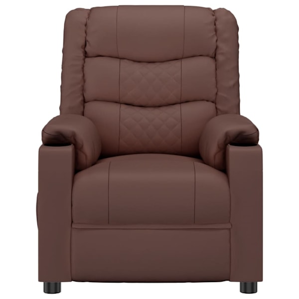 vidaXL Elektronisk reclinerfåtölj brun konstläder Brun