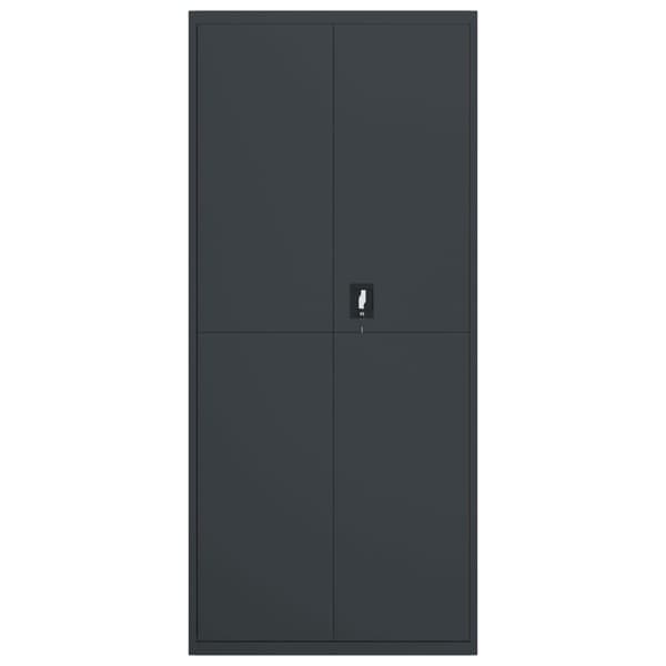 vidaXL Dokumentskåp antracit 90x40x200 cm stål Antracit