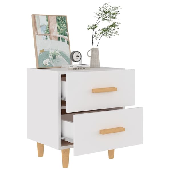 vidaXL Sängbord vit 40x35x47,5 cm Vit