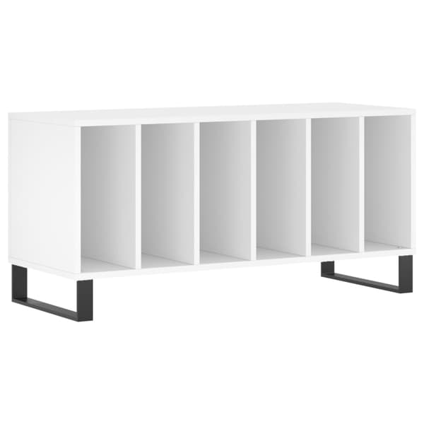 vidaXL Stereobänk vit 100x38x48 cm konstruerat trä Vit