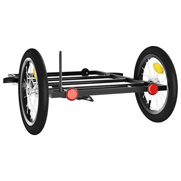 vidaXL Cykelvagn svart 126x63x34 cm järn Svart