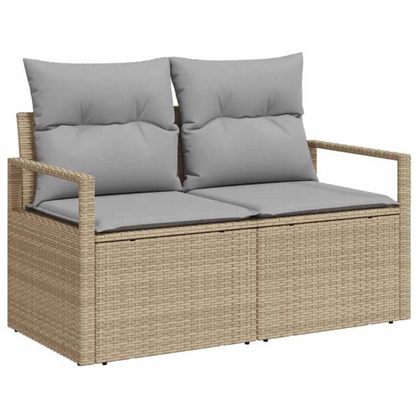 vidaXL Soffset 7 st Beige konstrotting Beige