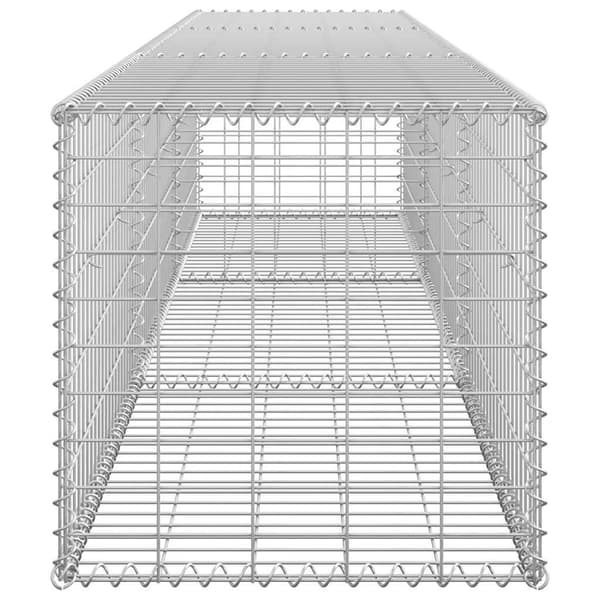 vidaXL Gabionmur i galvaniserat stål 300x50x50 cm Silver