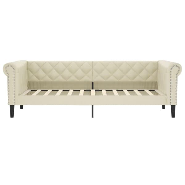 vidaXL Dagbädd gräddvit 80x200 cm konstläder Kräm